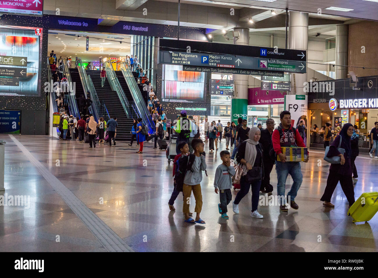 KL Sentral Shopping Mall, Kuala Lumpur, Malesia. Foto Stock