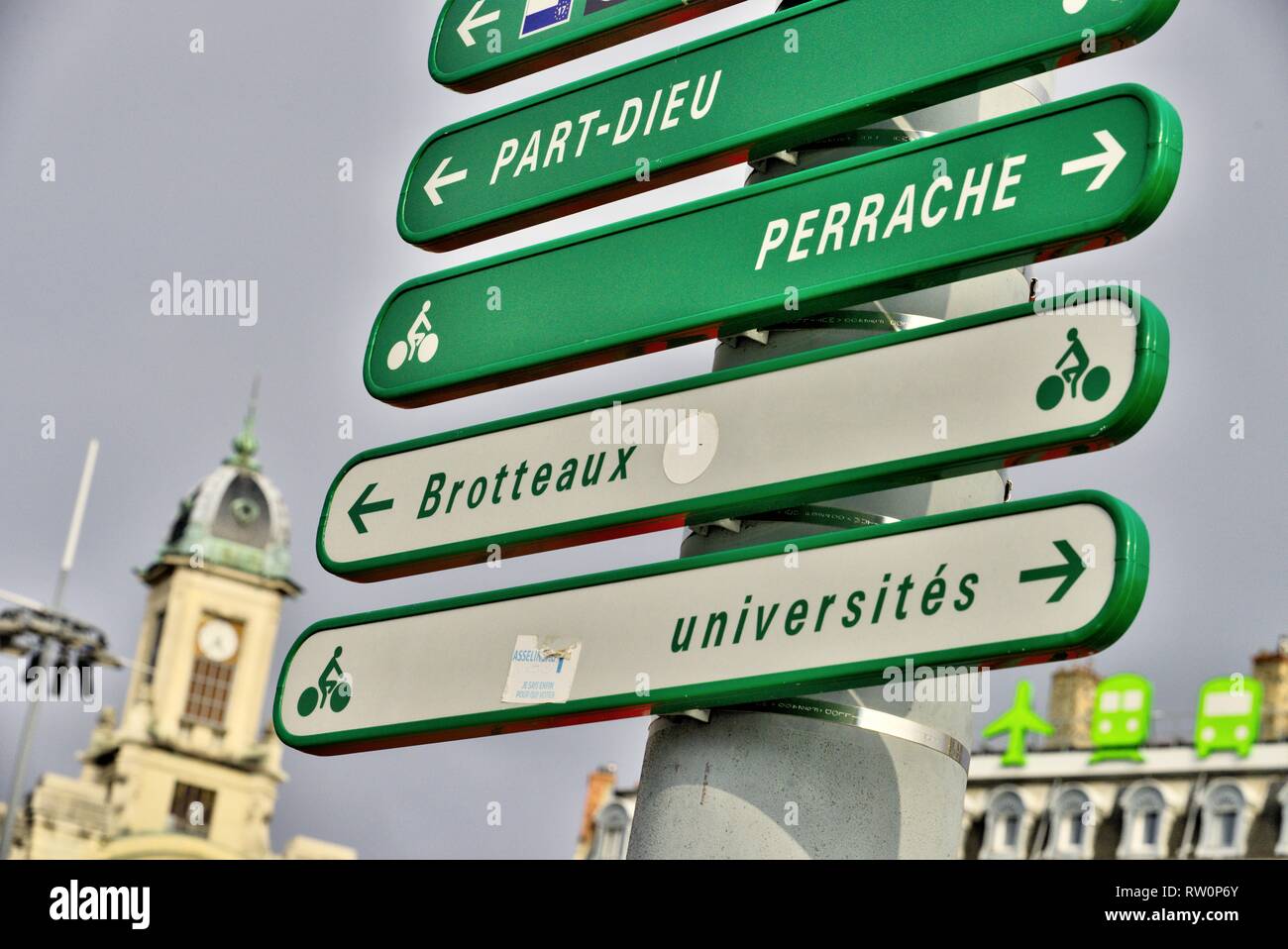 Lione cityscape, vedute della città di Lione, Francia, viaggia in Europa Foto Stock
