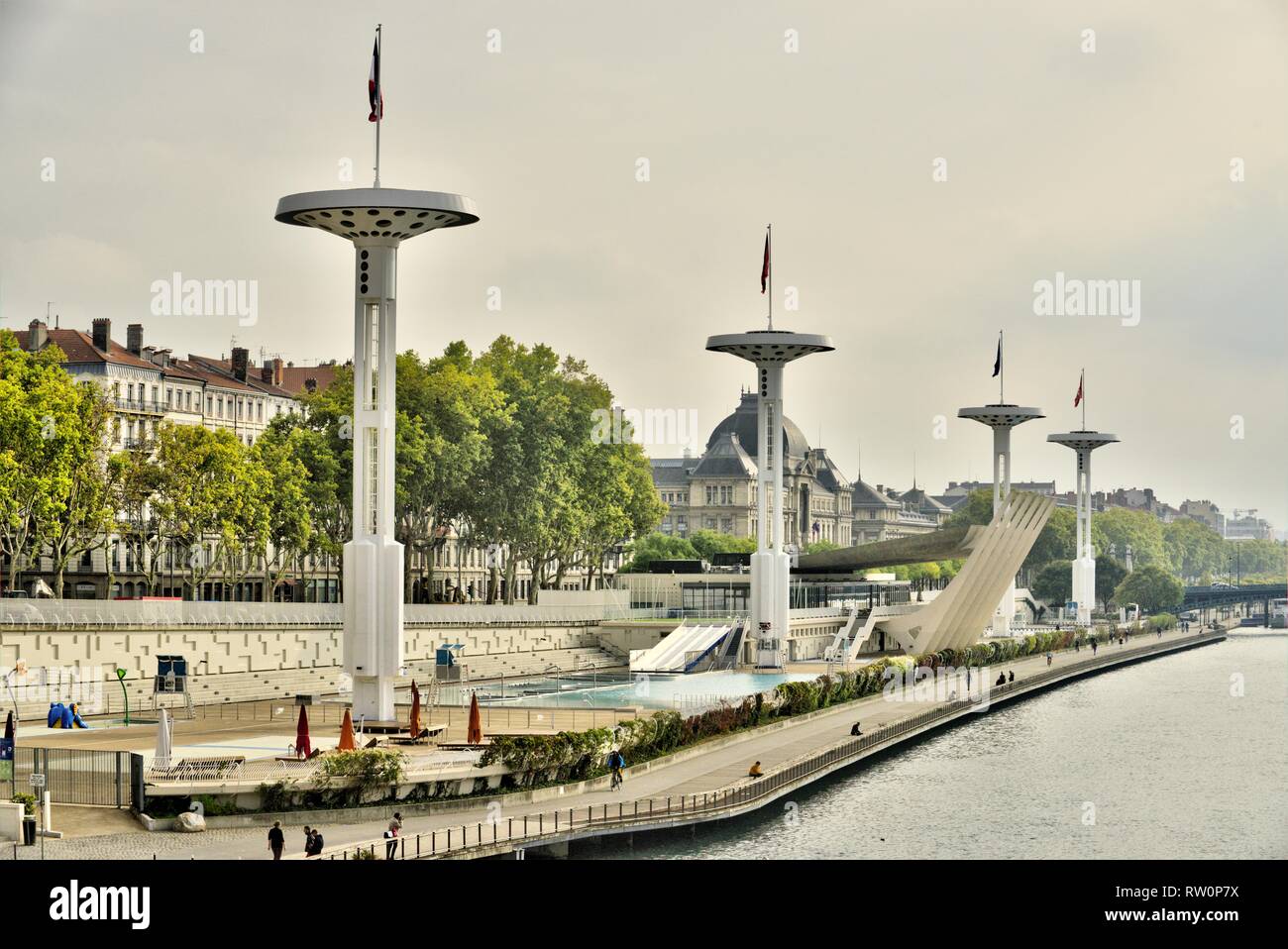 Lione cityscape, vedute della città di Lione, Francia, viaggia in Europa Foto Stock