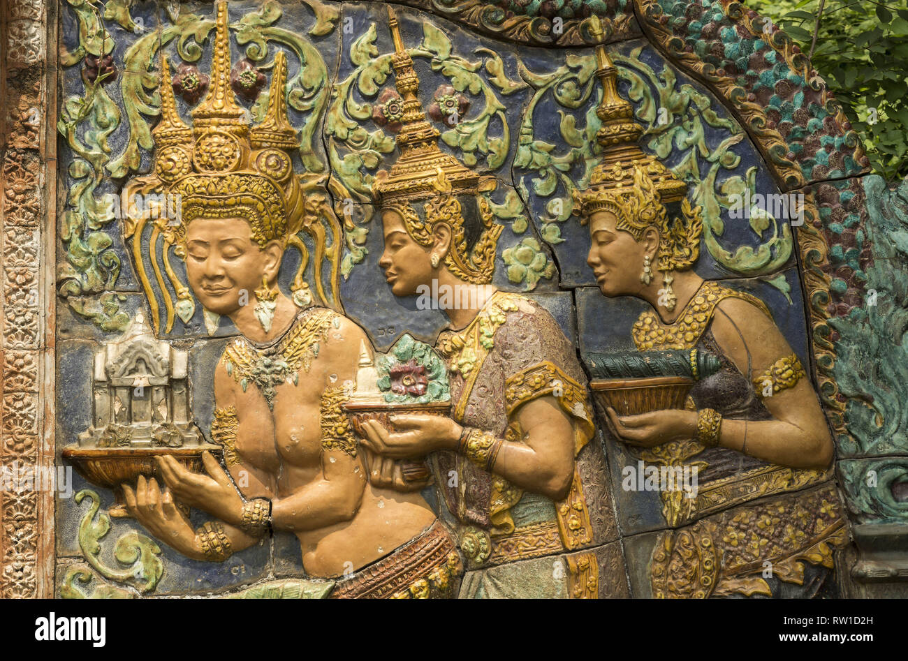 Tradizionale sfiato Khmer Foto Stock