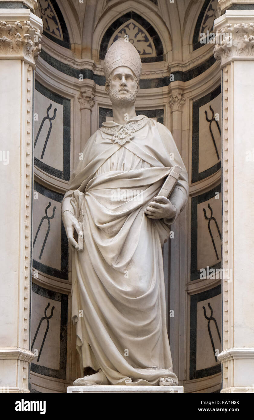 Saint Eligius di Nanni di Banco, Chiesa di Orsanmichele a Firenze, Toscana, Italia Foto Stock