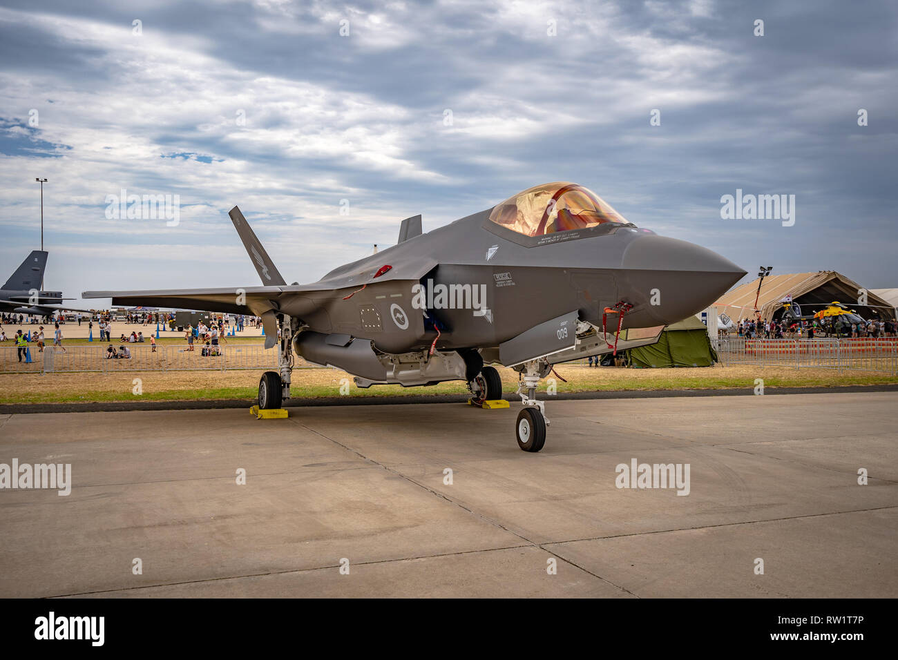 Avalon, Melbourne, Australia - Mar 3, 2019: F-35 militari jet da combattimento Foto Stock
