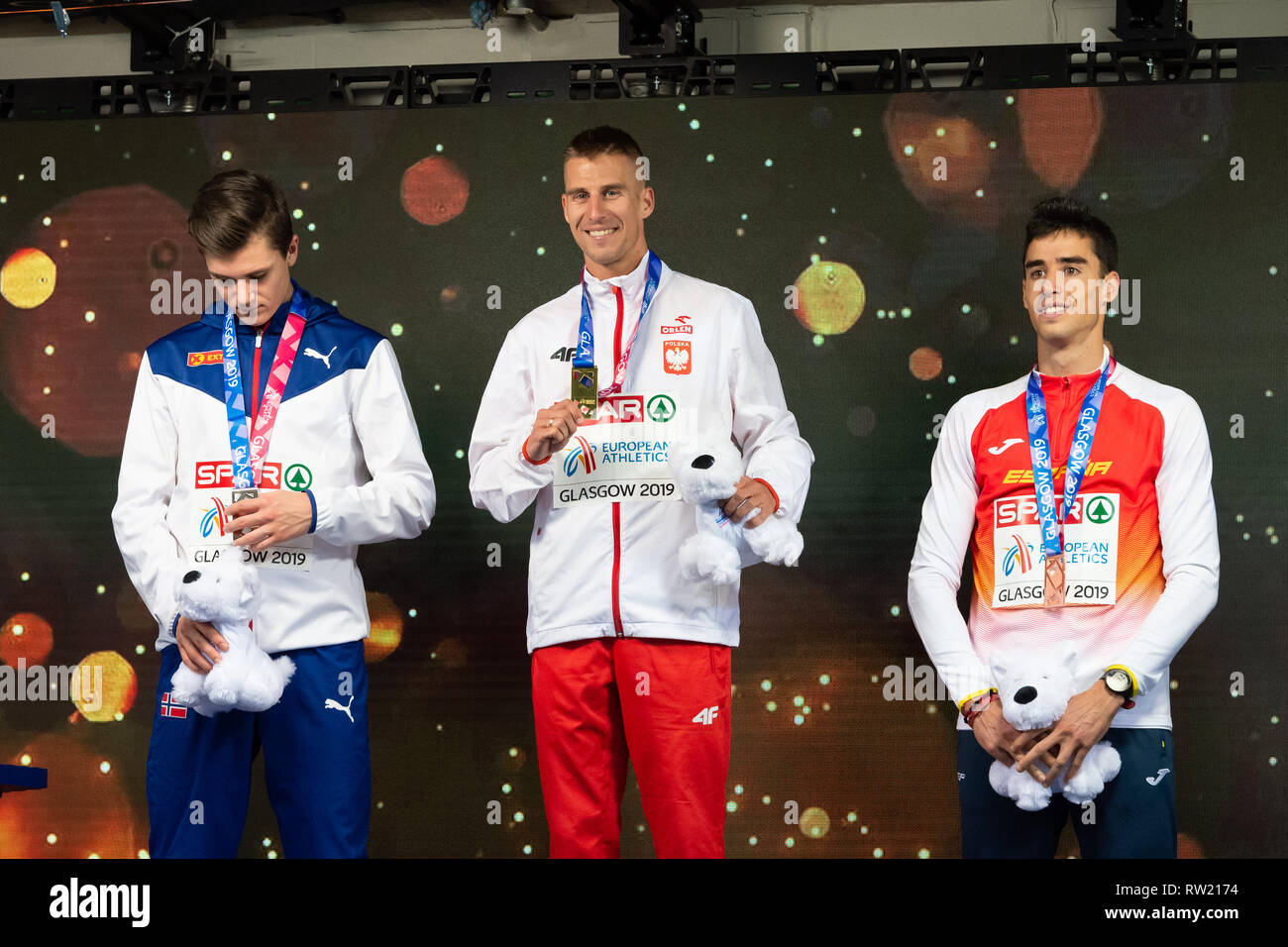 Glasgow, Scotland, Regno Unito. 3 Marzo, 2019. alla vittoria Ceremory durante l'Atletica Europea campionati Indoor Glasgow 2019 a Emirates Arena di Domenica, 03 marzo 2019. GLASGOW Scozia. (Solo uso editoriale, è richiesta una licenza per uso commerciale. Nessun uso in scommesse, giochi o un singolo giocatore/club/league pubblicazioni.) Credito: Taka G Wu/Alamy News Foto Stock