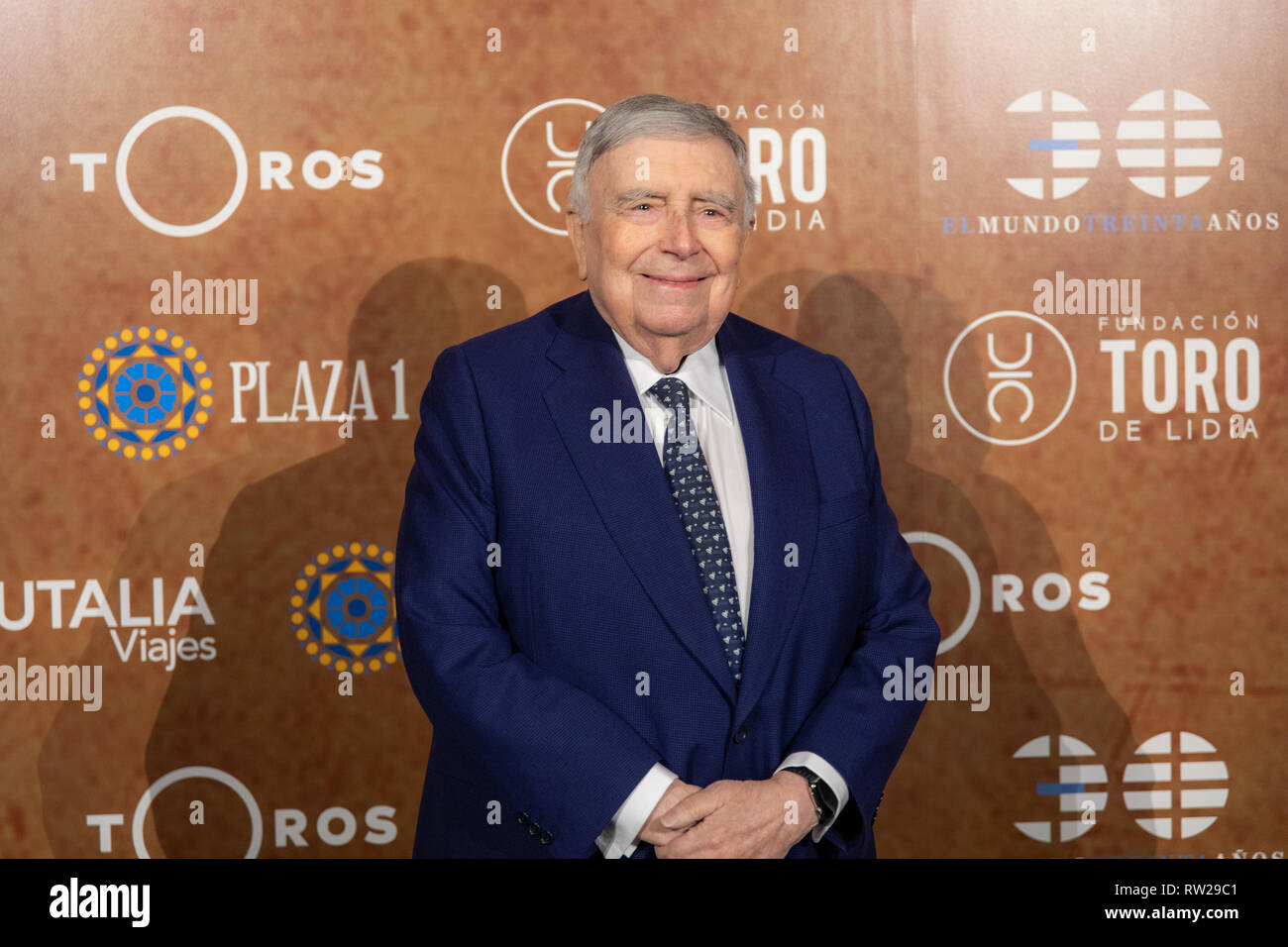 Madrid, Spagna. 04 Mar, 2019. Giornalista e scrittore spagnolo Luis María Anson visto che frequentano il caso di PX Paquiro Edizione Premio Credito: Jesús Hellin/Alamy Live News Foto Stock