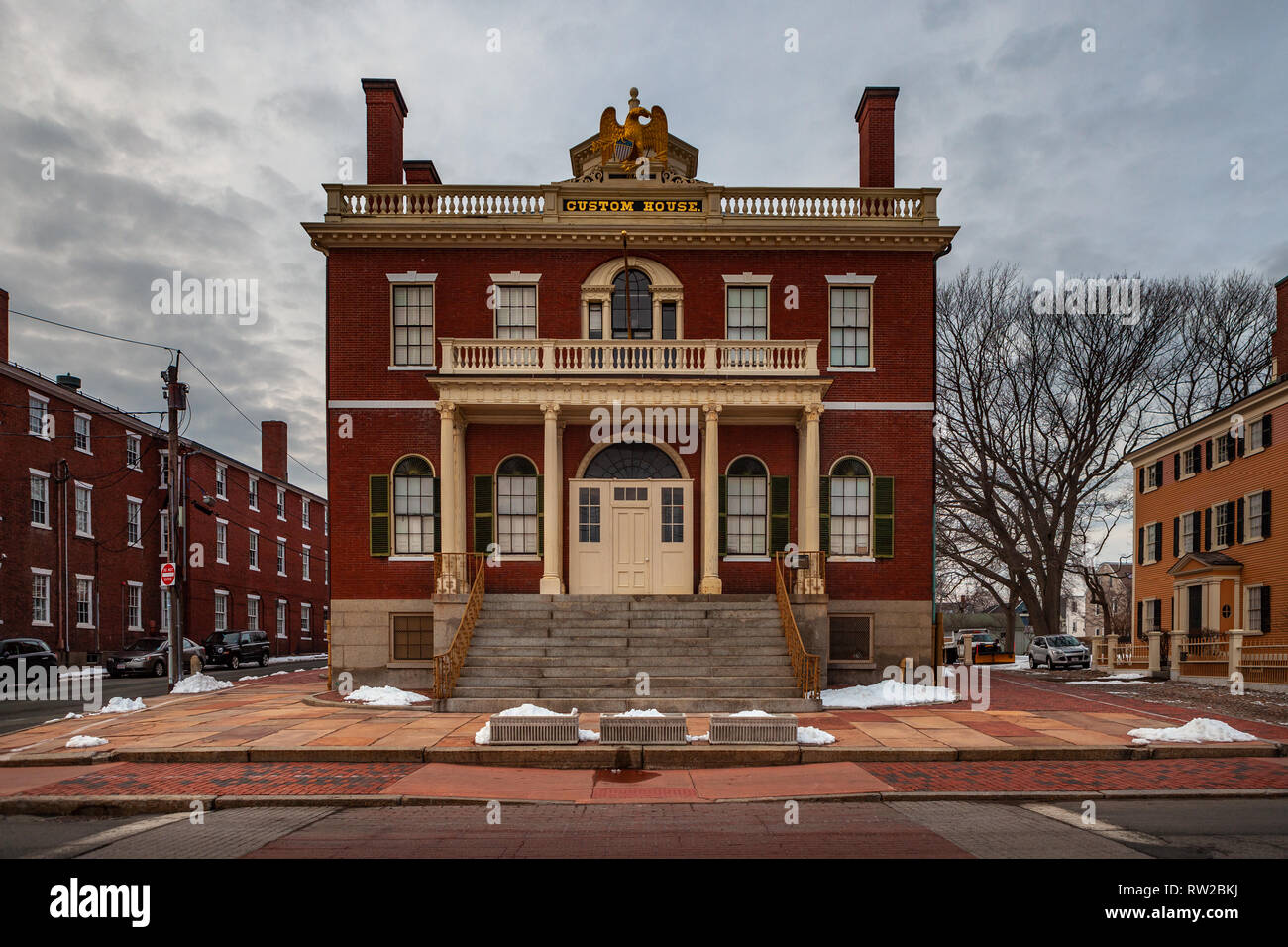 Custom House al Salem Maritime National Historic Site (NHS) in Salem, Massachusetts, STATI UNITI D'AMERICA. Questo stile federale edificio fu costruito nel 1819 ed è il Foto Stock