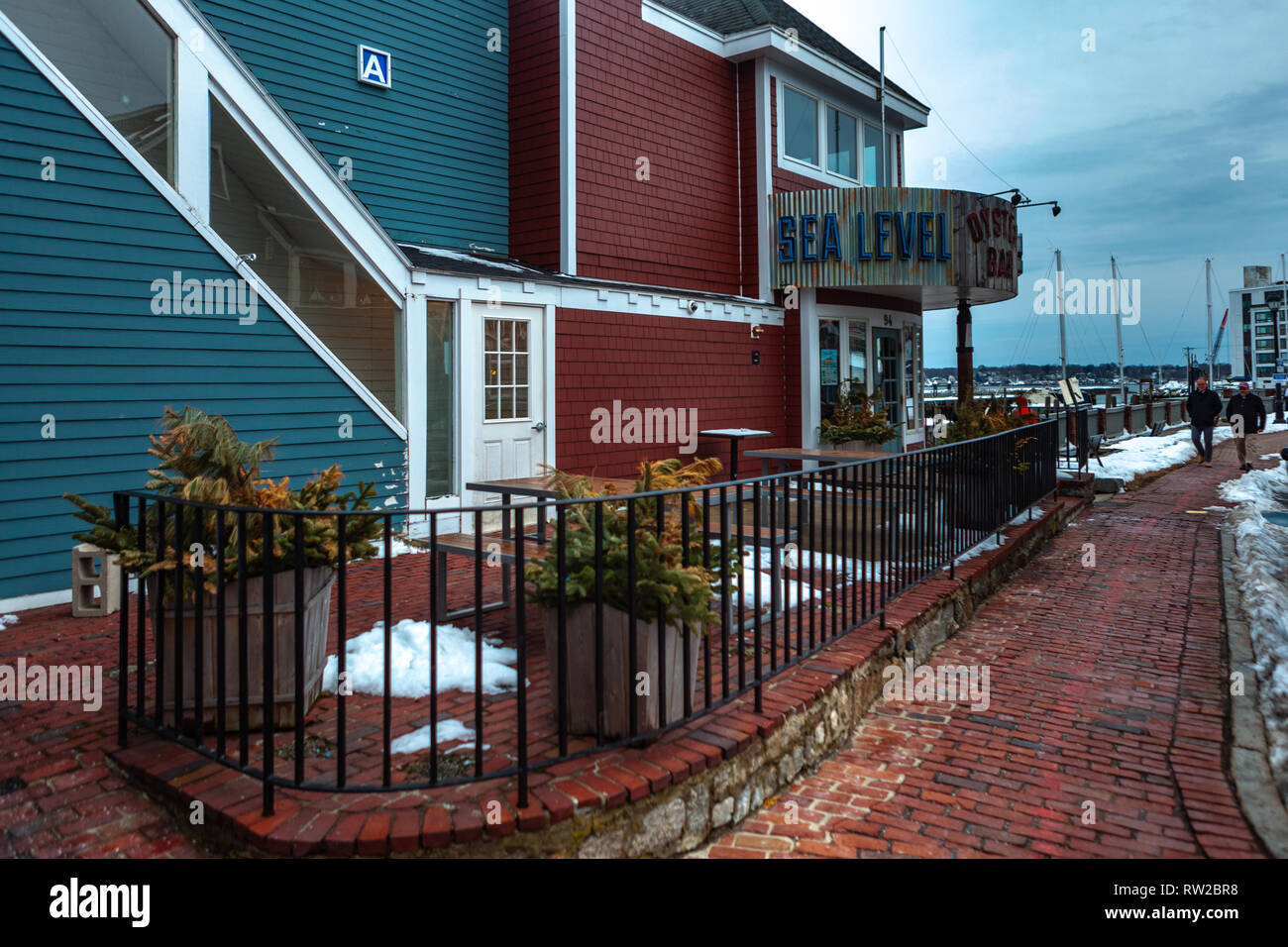 Strade di Salem, città in Massachusetts è famoso per le sue 1692 processi alle streghe, durante il quale alcuni locali sono stati eseguiti per presunto witc praticanti Foto Stock