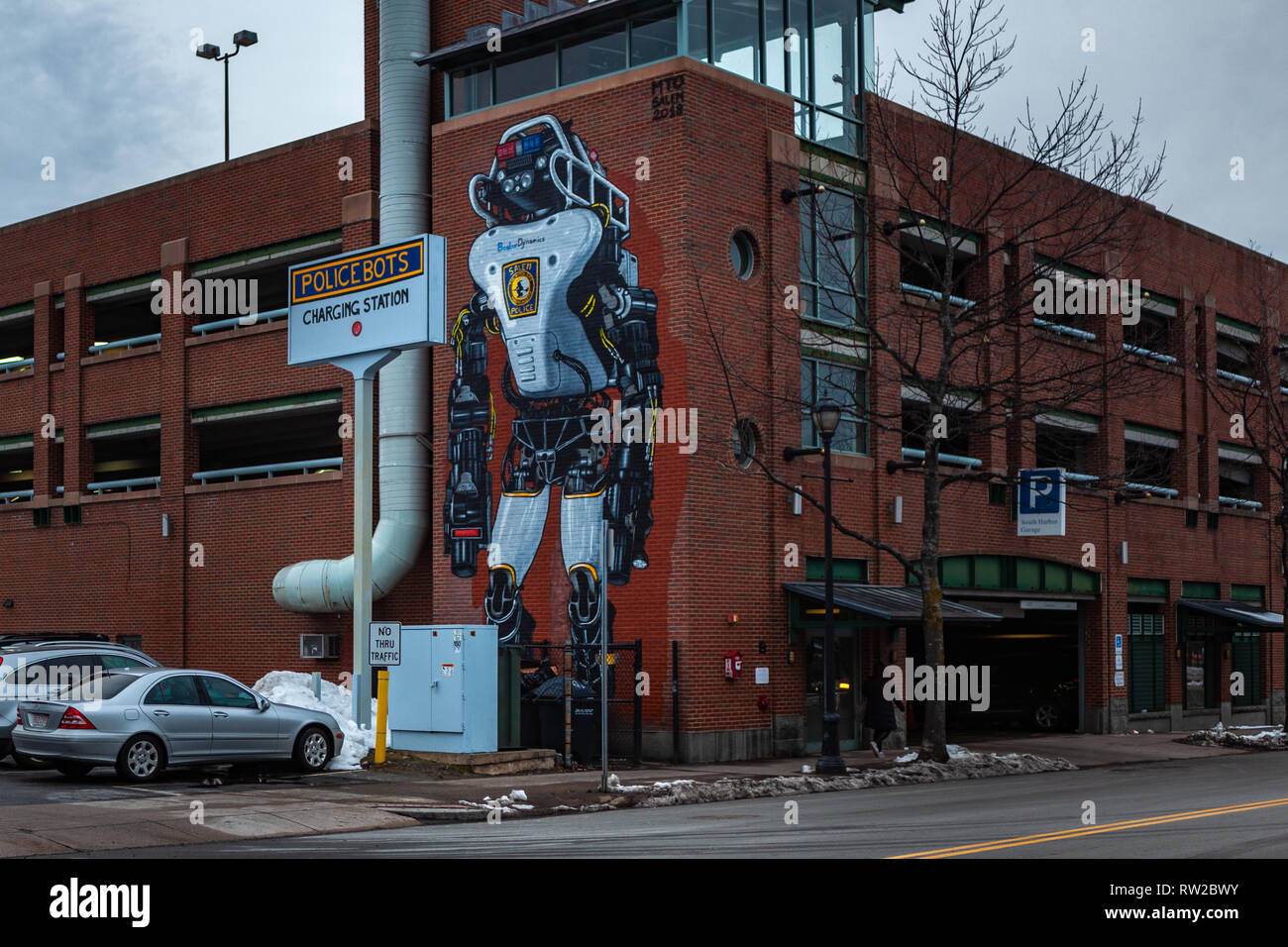 Strade di Salem, città in Massachusetts è famoso per le sue 1692 processi alle streghe, durante il quale alcuni locali sono stati eseguiti per presunto witc praticanti Foto Stock