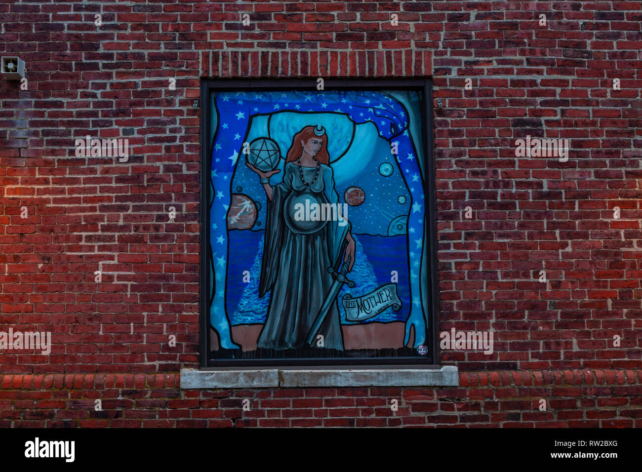 Strade di Salem, città in Massachusetts è famoso per le sue 1692 processi alle streghe, durante il quale alcuni locali sono stati eseguiti per presunto witc praticanti Foto Stock