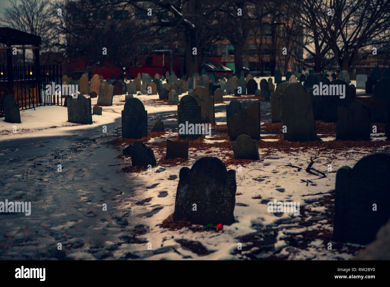 Il punto di seppellimento cimitero, nota anche come carta via cimitero, risale almeno al 1637. Un luogo di riposo per molte persone storiche, Richard Mo Foto Stock