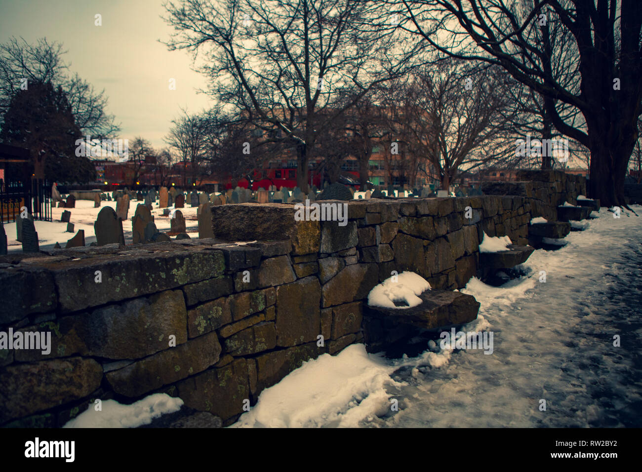 Il punto di seppellimento cimitero, nota anche come carta via cimitero, risale almeno al 1637. Un luogo di riposo per molte persone storiche, Richard Mo Foto Stock