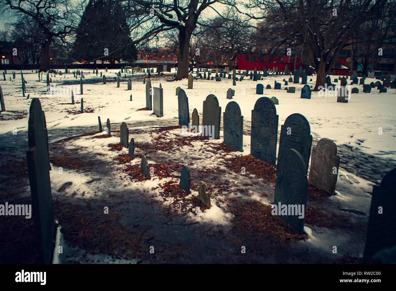 Il punto di seppellimento cimitero, nota anche come carta via cimitero, risale almeno al 1637. Un luogo di riposo per molte persone storiche, Richard Mo Foto Stock