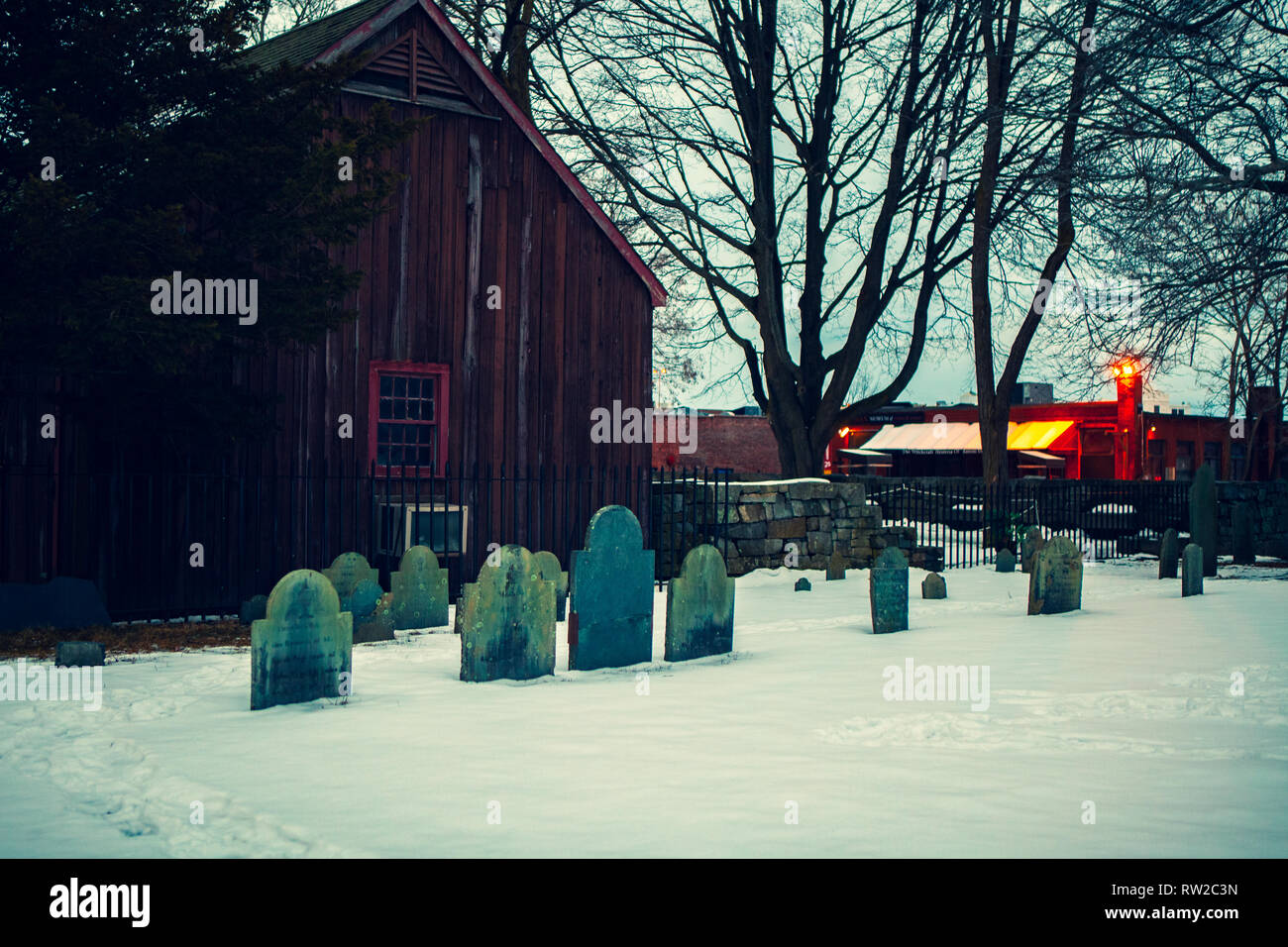 Il punto di seppellimento cimitero, nota anche come carta via cimitero, risale almeno al 1637. Un luogo di riposo per molte persone storiche, Richard Mo Foto Stock