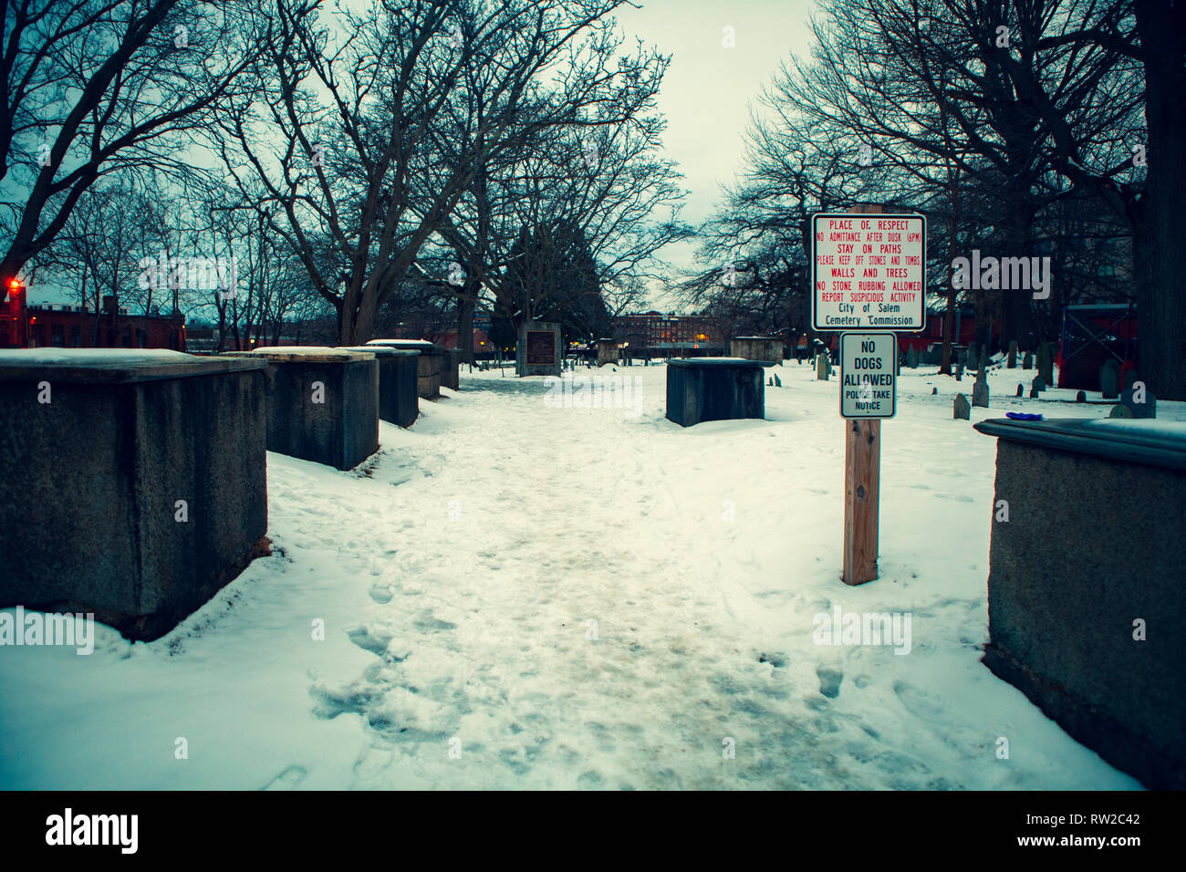 Il punto di seppellimento cimitero, nota anche come carta via cimitero, risale almeno al 1637. Un luogo di riposo per molte persone storiche, Richard Mo Foto Stock
