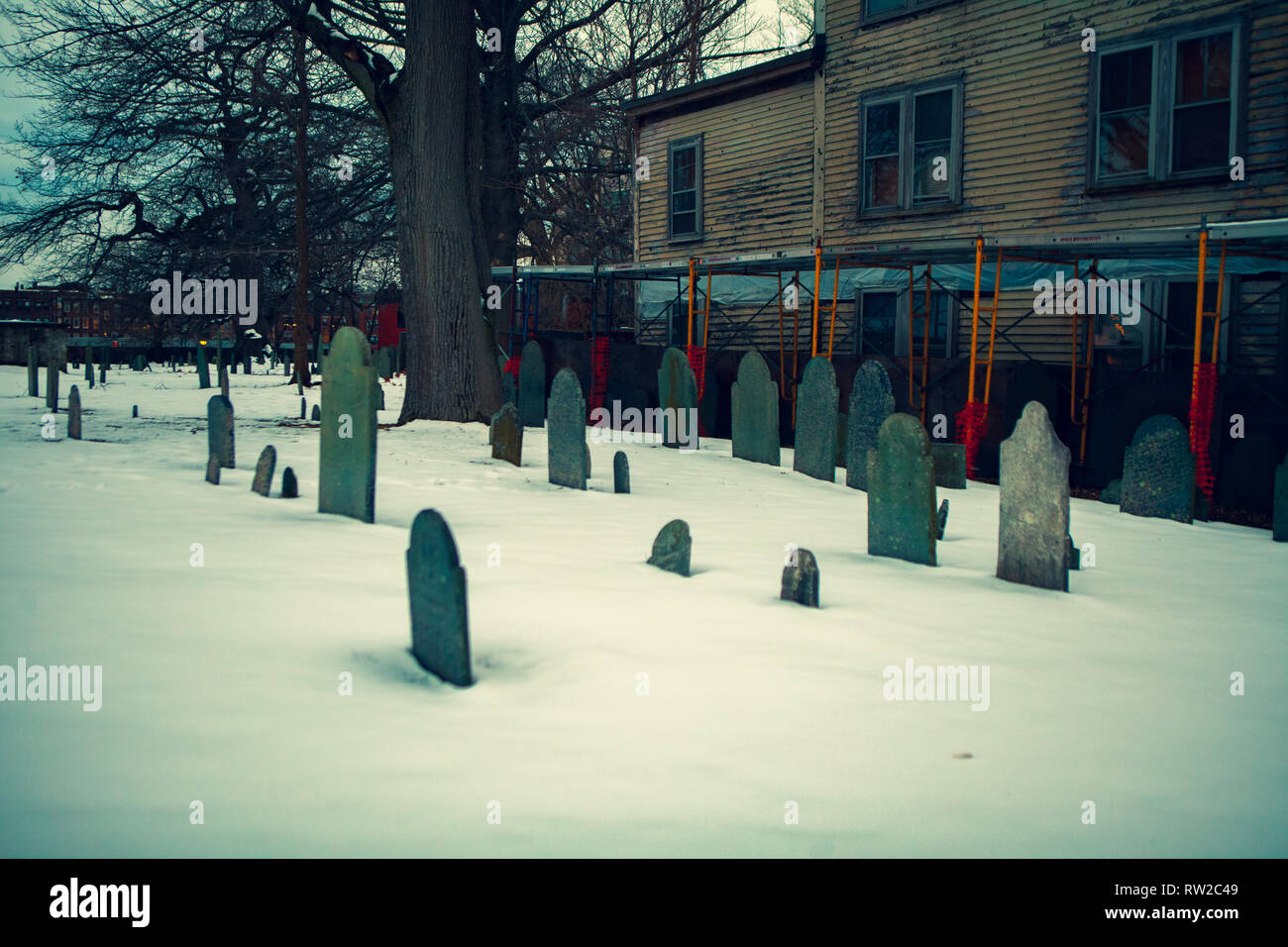 Il punto di seppellimento cimitero, nota anche come carta via cimitero, risale almeno al 1637. Un luogo di riposo per molte persone storiche, Richard Mo Foto Stock