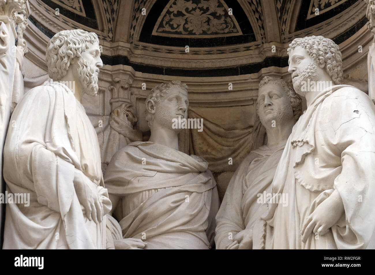 Saint Quattro Coronati martiri di Nanni di Banco, Chiesa di Orsanmichele a Firenze, Toscana, Italia Foto Stock