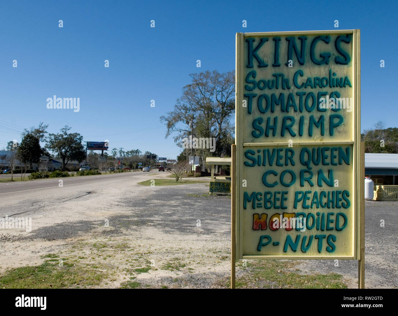 Strada stand vegetali a Myrtle Beach, Carolina del Sud degli Stati Uniti. Foto Stock