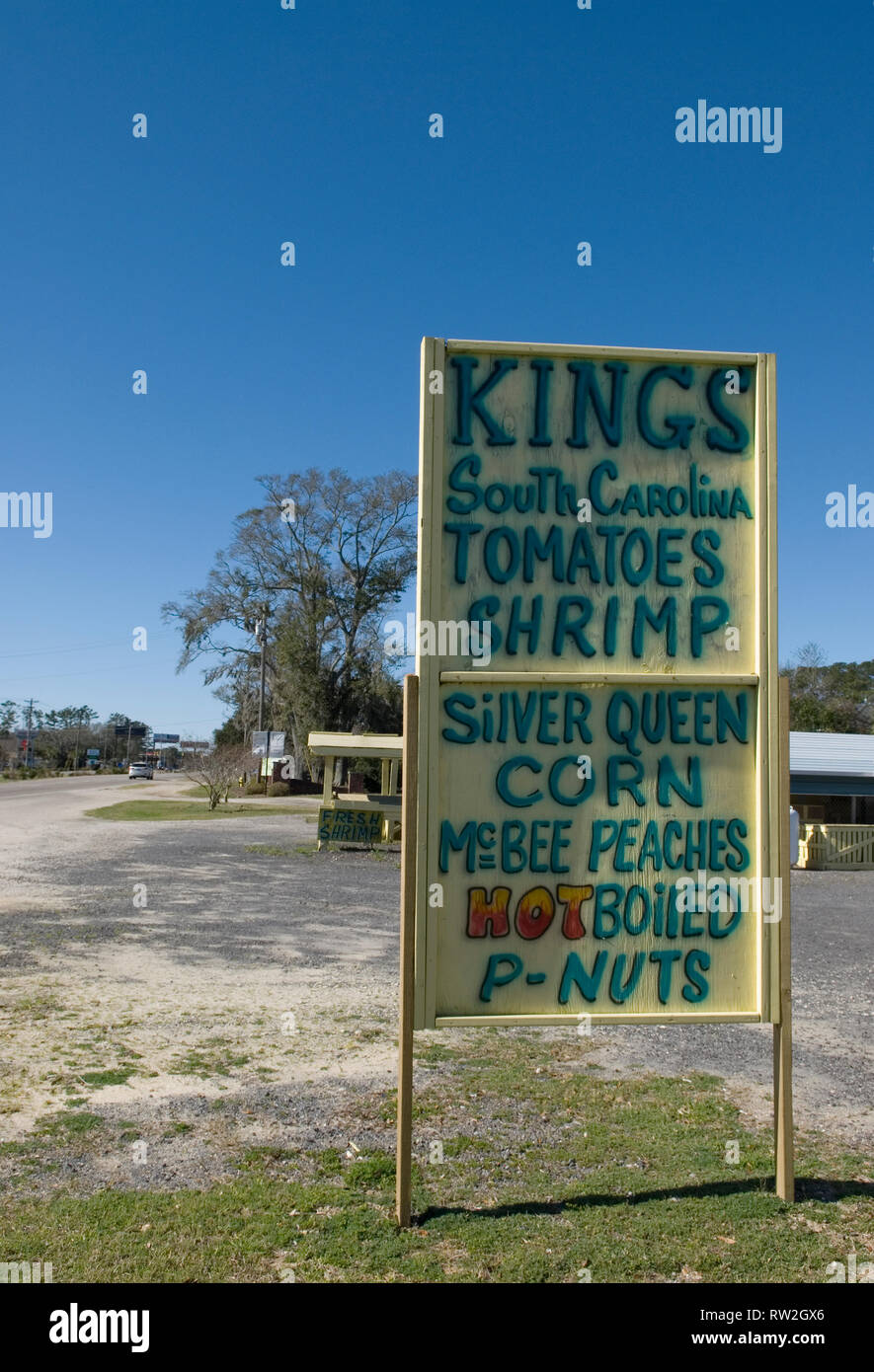Strada stand vegetali a Myrtle Beach, Carolina del Sud degli Stati Uniti. Foto Stock