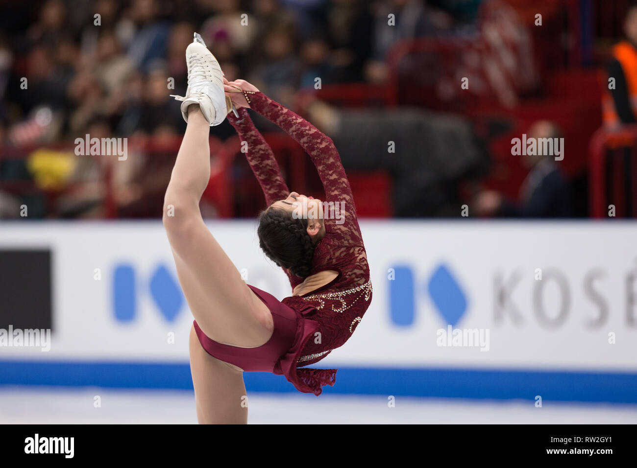 Mirai Nagasu da Stati Uniti d America durante il 2018 World Figure Skating Championships in Milano, Italia Foto Stock