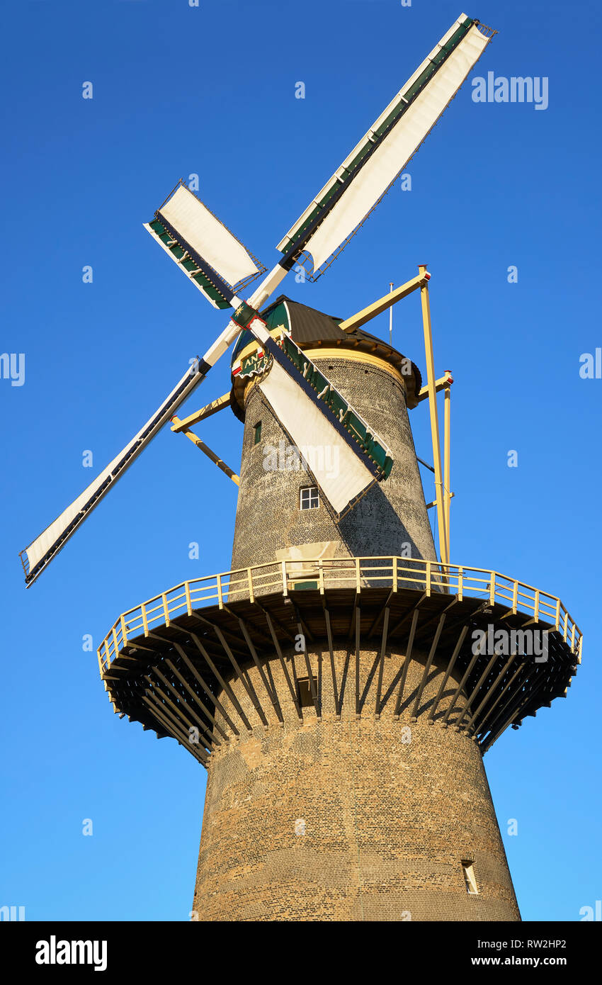 Mulino a vento a Schiedam, Rotterdam, Paesi Bassi Foto Stock