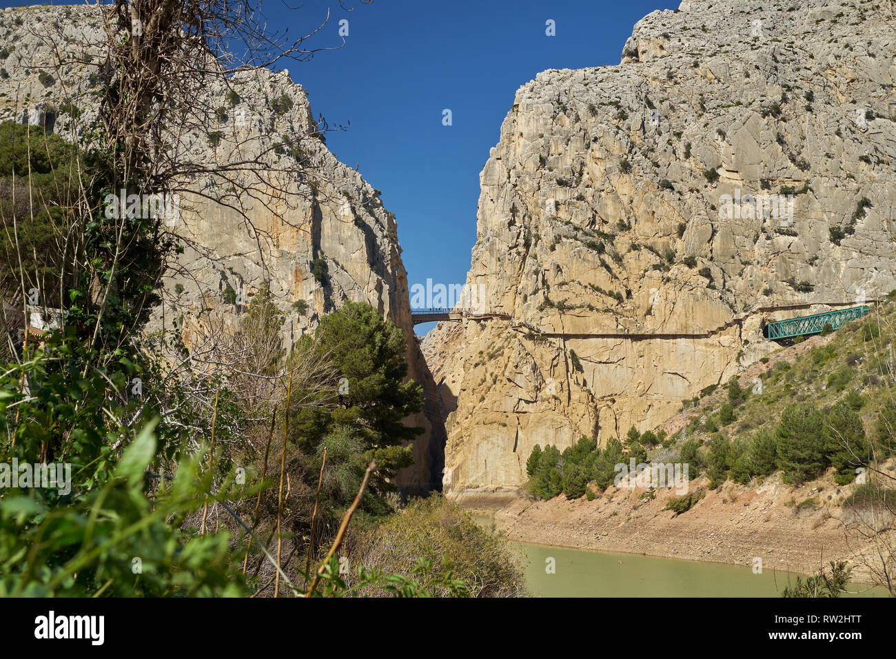 Desfiladero de los Gaitanes - Caminito del Rey. El Chorro Málaga, Spagna. Foto Stock