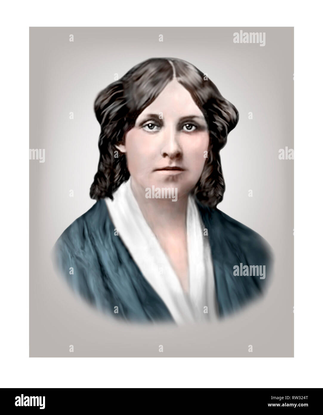 Louisa May Alcott 1832-1888 romanziere americano poeta Foto Stock