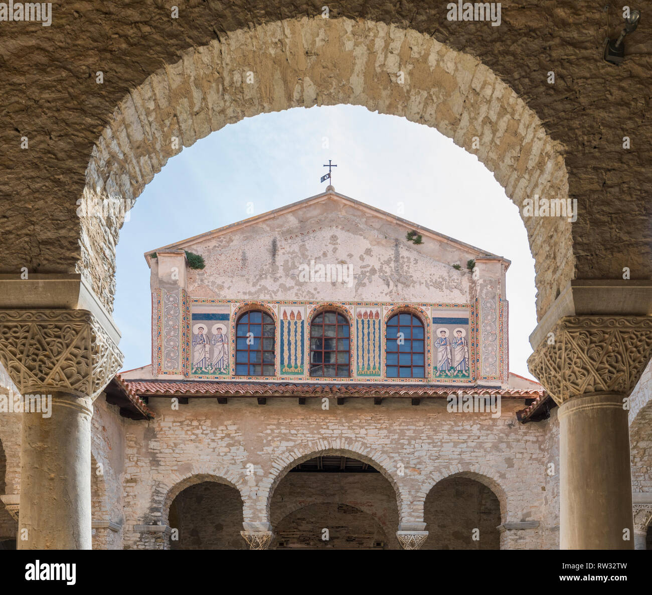 Basilica Eufrasiana - Eufrazijeva bazilika in croato - o la Basilica Cattedrale dell Assunzione di Maria. Parenzo in Istria, Croazia. La a Foto Stock