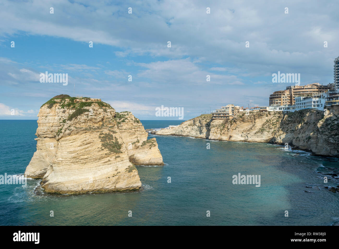 Raouche o piccioni Rock Beirut Libano Foto Stock