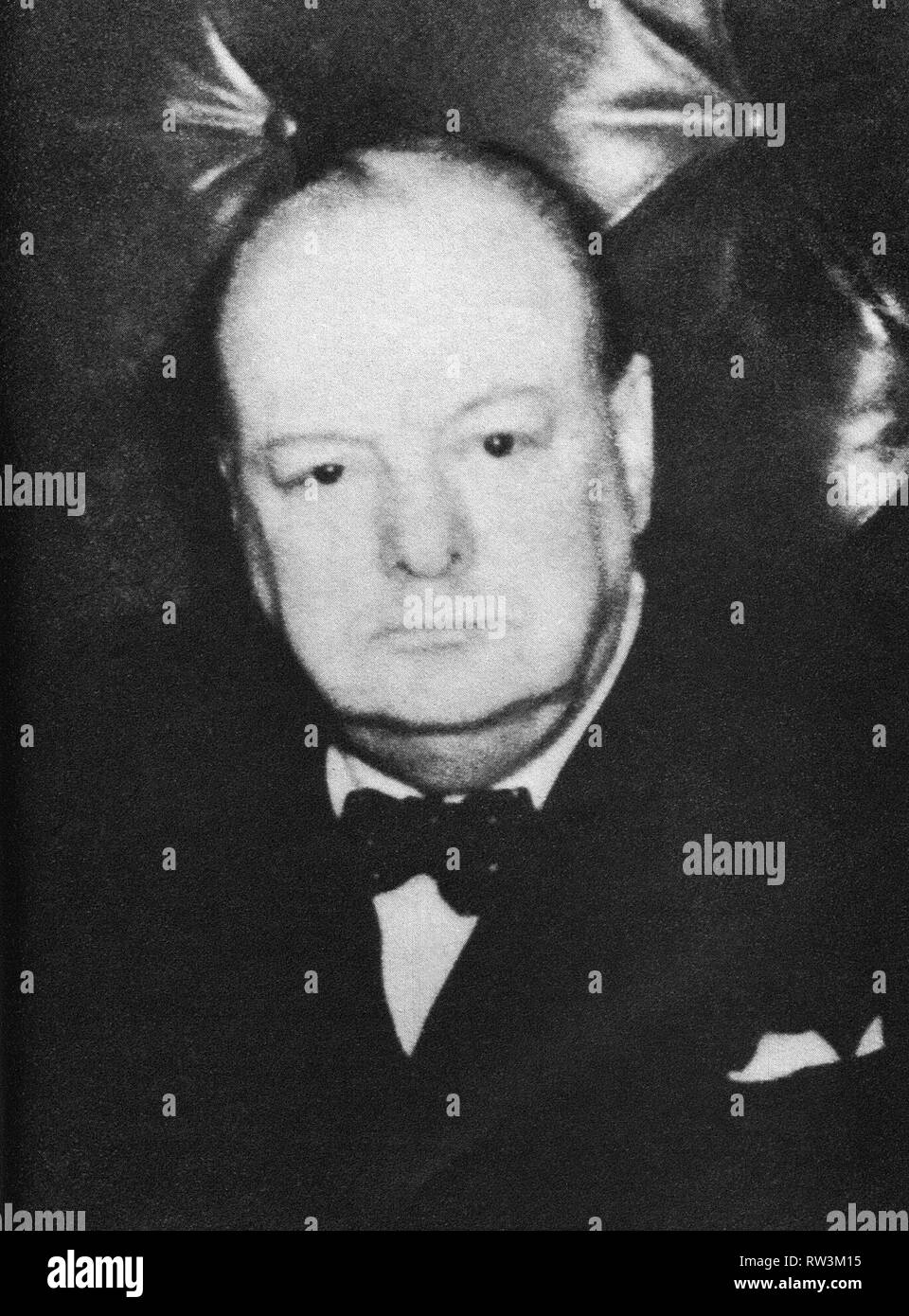 Winston Churchill at un Admiralty riunione. 17 Novembre 1939 Foto Stock