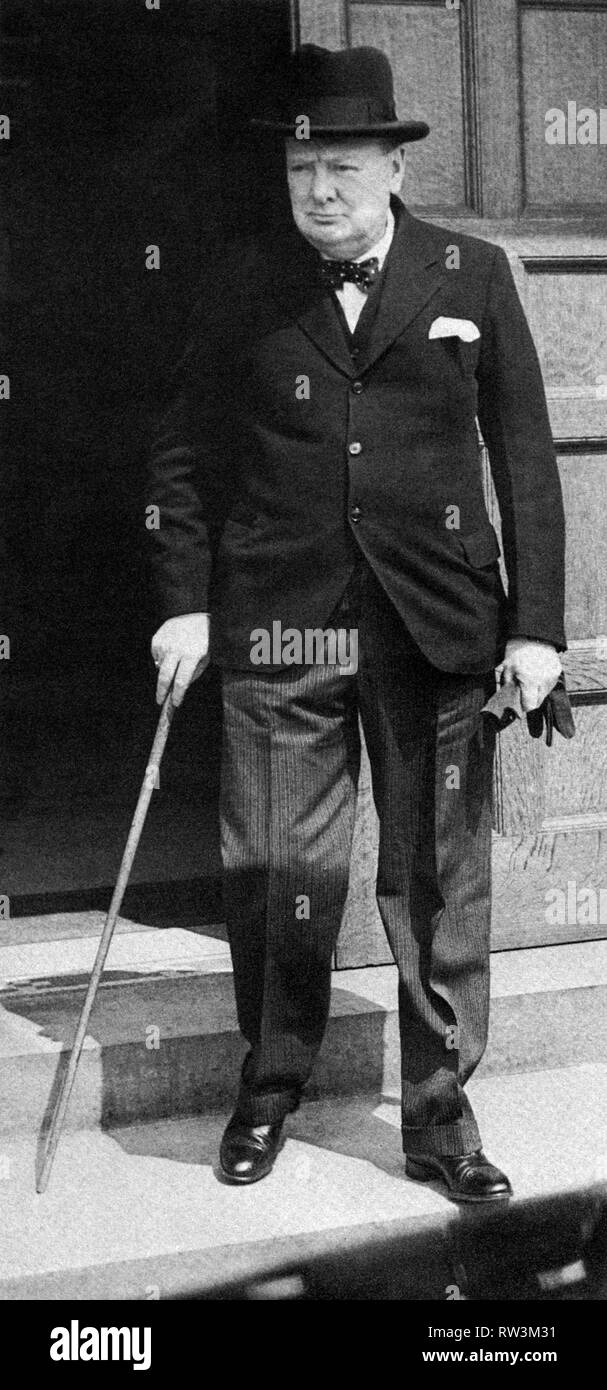 Winston Churchill il giorno egli divenne primo ministro. Il 12 maggio 1940. Foto Stock