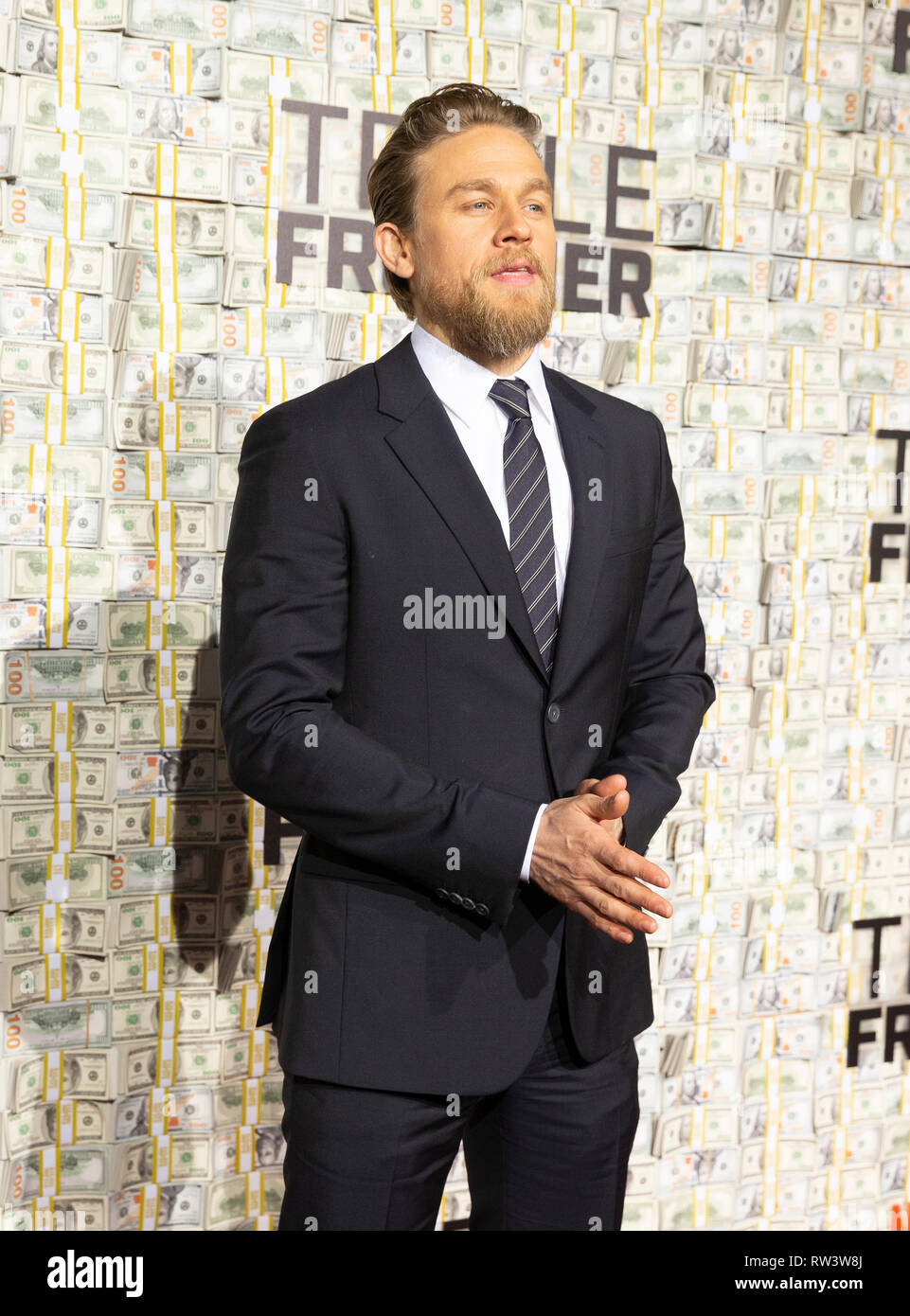 New York, Stati Uniti. 03 Mar, 2019. Charlie Hunnam assiste Netflix frontiera tripla Premiere Mondiale al jazz presso il Lincoln Center Credito: Lev Radin/Pacific Press/Alamy Live News Foto Stock