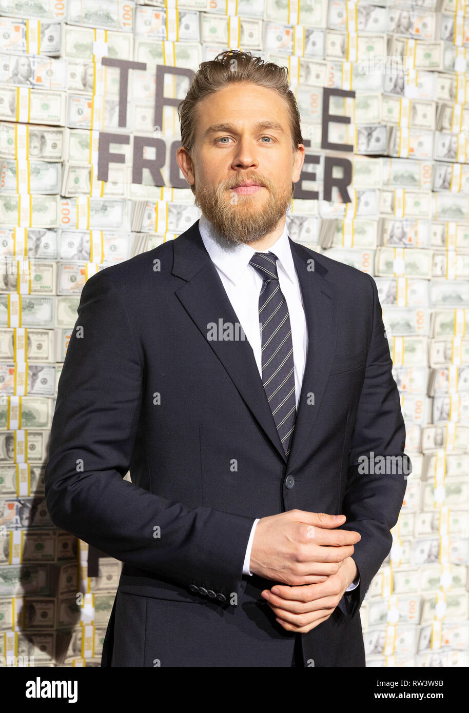 New York, Stati Uniti. 03 Mar, 2019. Charlie Hunnam assiste Netflix frontiera tripla Premiere Mondiale al jazz presso il Lincoln Center Credito: Lev Radin/Pacific Press/Alamy Live News Foto Stock