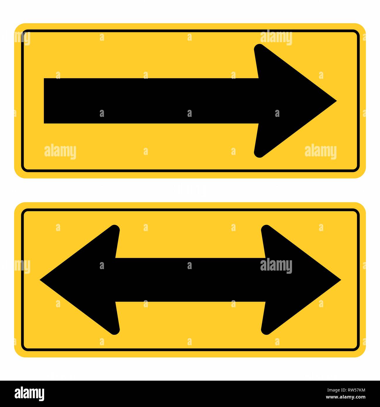 Frecce su strada segno isolato su bianco. Illustrazione colorata. Illustrazione Vettoriale