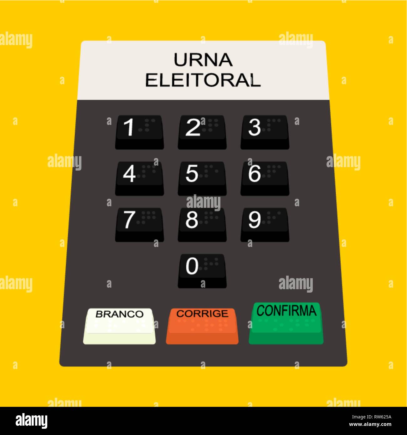 Pulsanti urna elettorale Illustrazione Vettoriale