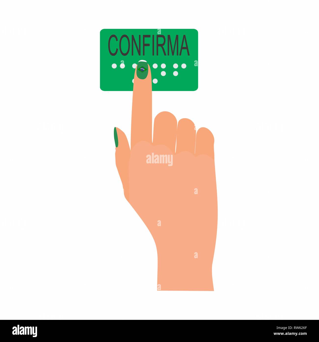 Pulsante di conferma Illustrazione Vettoriale