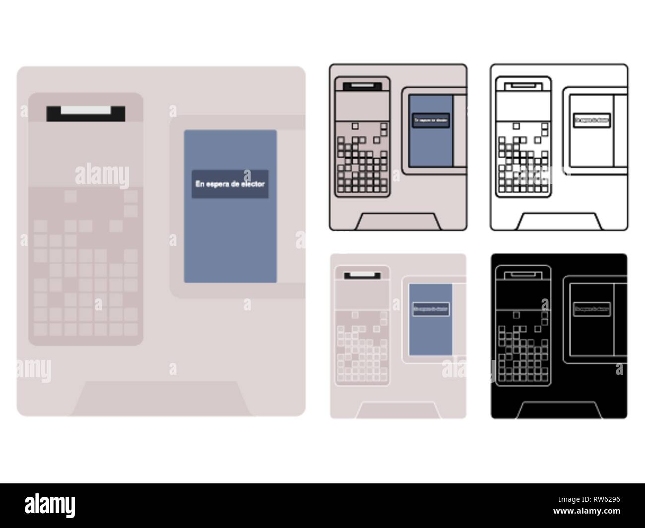 Electronics urne Messico Illustrazione Vettoriale
