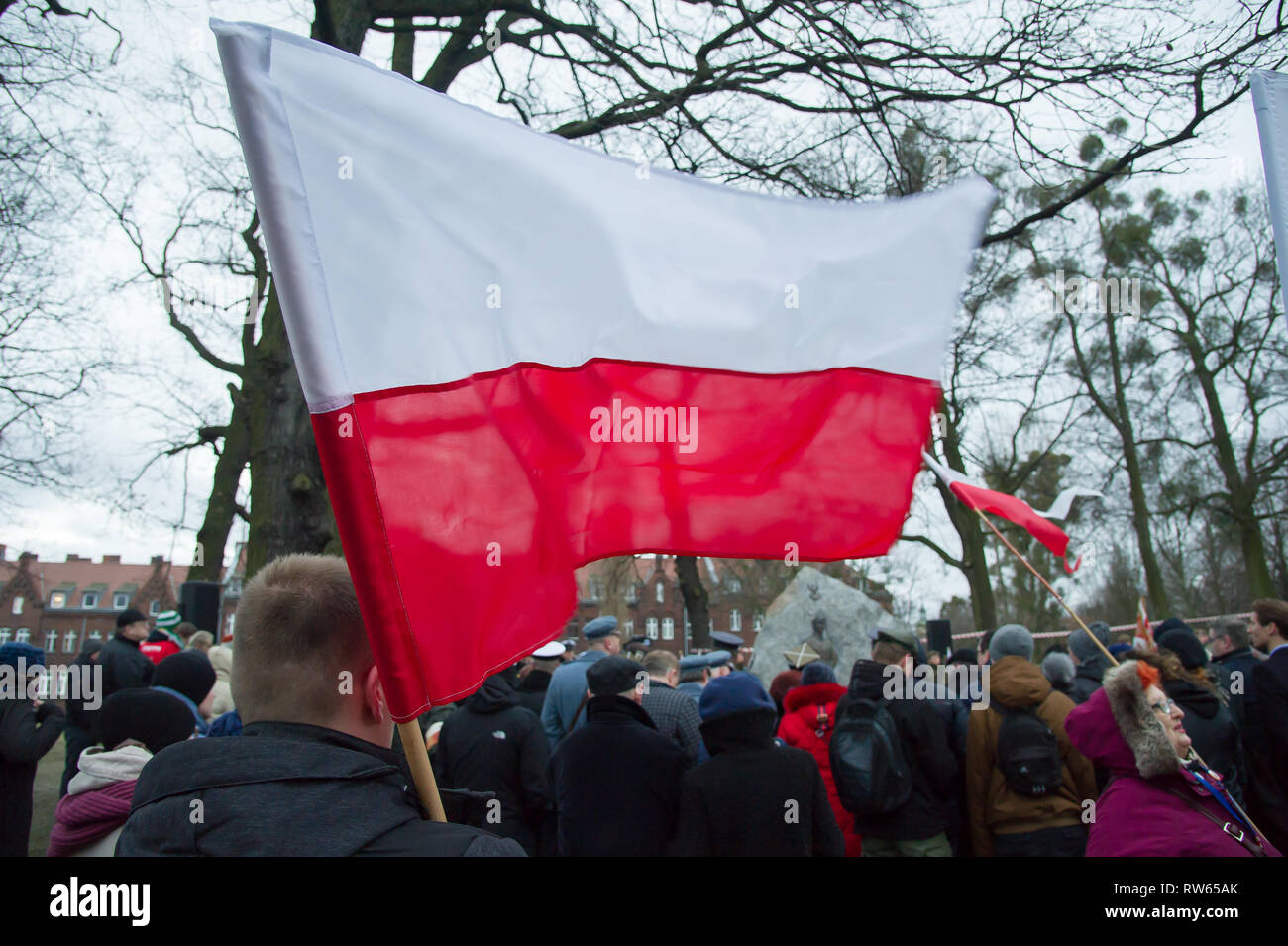 Giornata nazionale del ricordo dei soldati maledetto in Gdansk, Polonia. 1 marzo 2019 © Wojciech Strozyk / Alamy Stock Photo Foto Stock