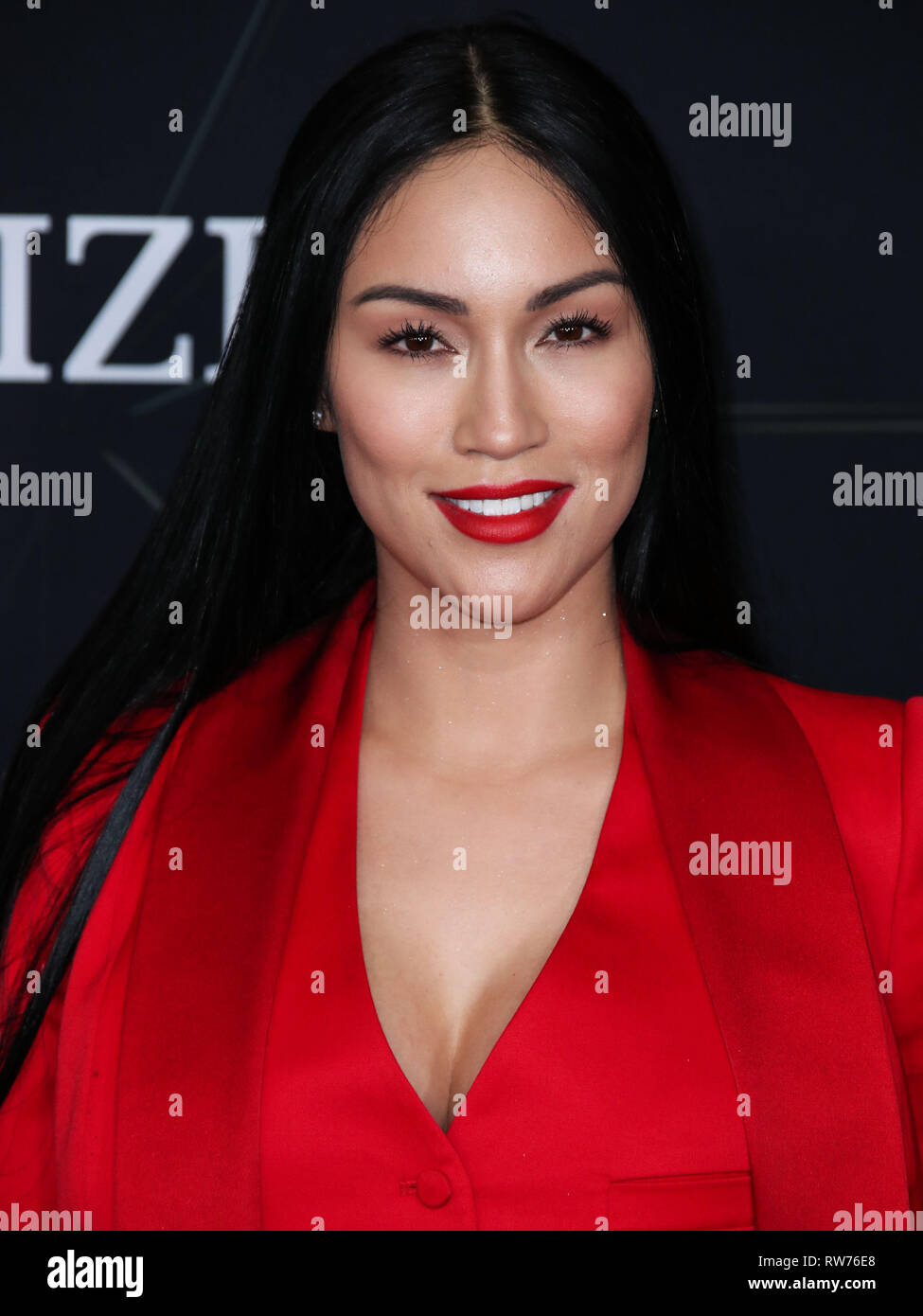 HOLLYWOOD, Los Angeles, CA, Stati Uniti d'America - MARZO 04: Stephanie Pastore arriva alla Premiere mondiale di Marvel Studios 'Captain Marvel" tenutasi presso l'El Capitan theater il 4 marzo 2019 a Hollywood e Los Angeles, California, Stati Uniti. (Foto di Xavier COLLIN/Image Press Agency) Foto Stock