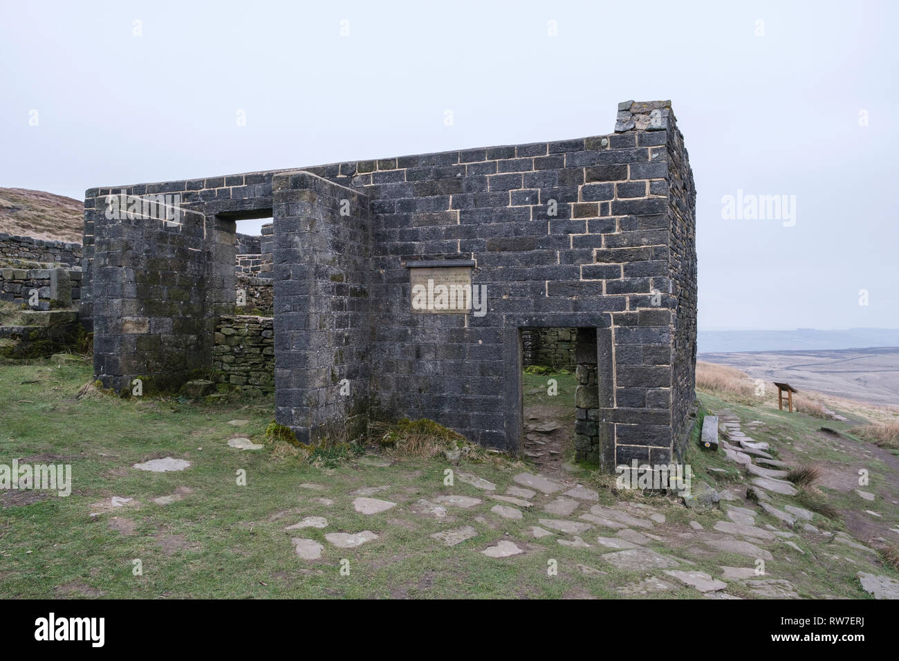 La parte superiore ambiti, Haworth Moor, West Yorkshire, Inghilterra. Foto Stock