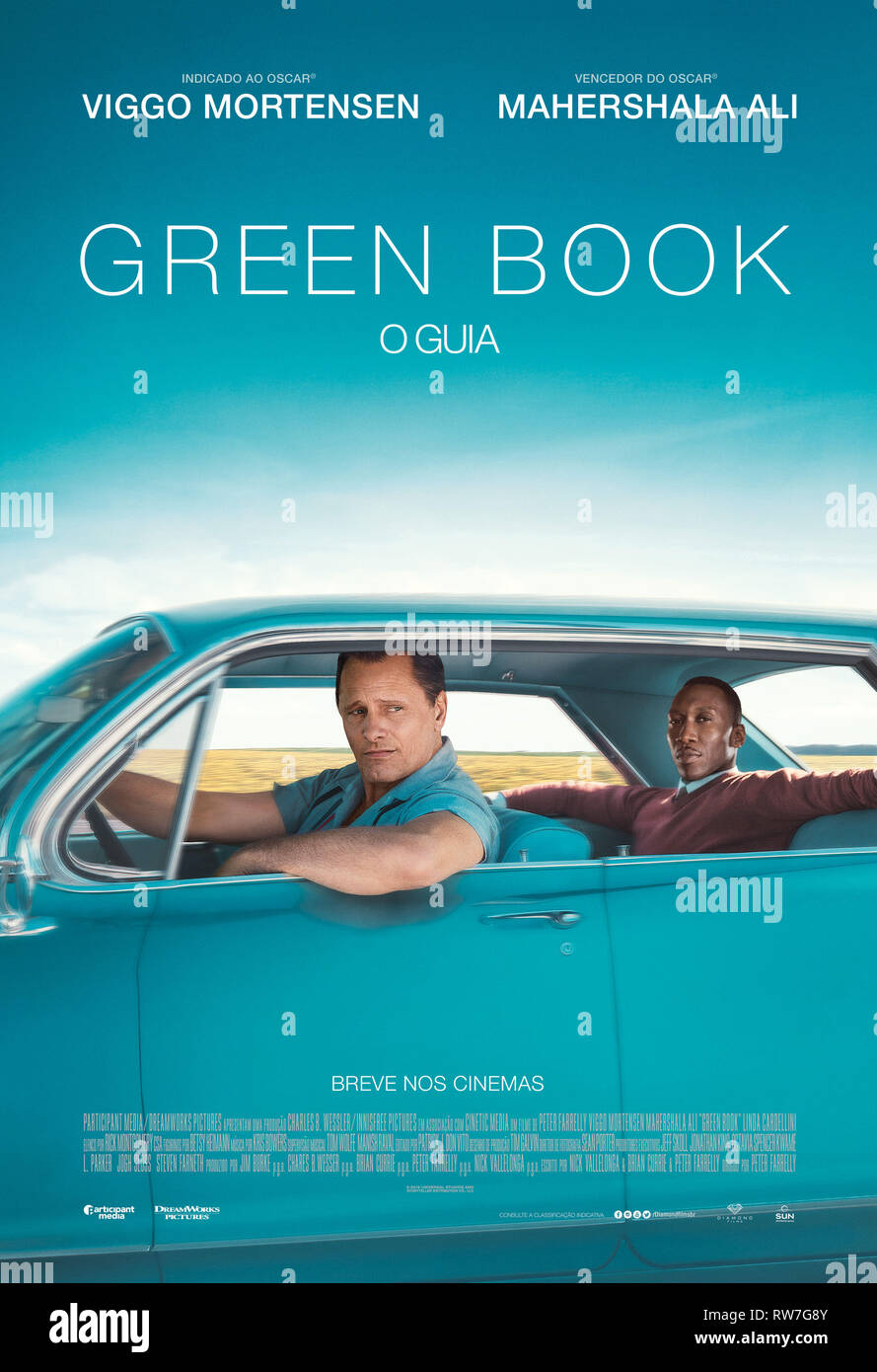 Il Libro verde, Brasiliano, poster da sinistra: Viggo Mortensen, Mahershala Ali, 2018. © Universal /cortesia Everett Collection Foto Stock