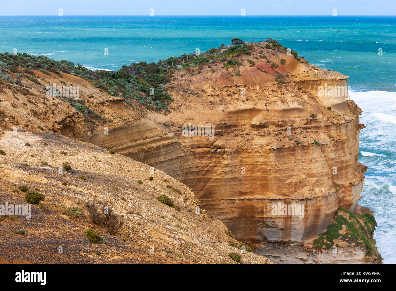 Castle Rock, sud Victoria, Australia. Natura penisola che conducono a fantastici panorami dei dodici Apostoli lungo la Great Ocean Road. Foto Stock
