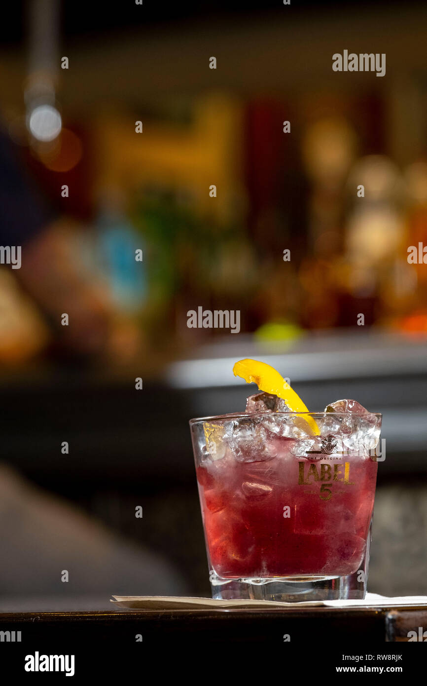 Cocktail di whisky Foto Stock