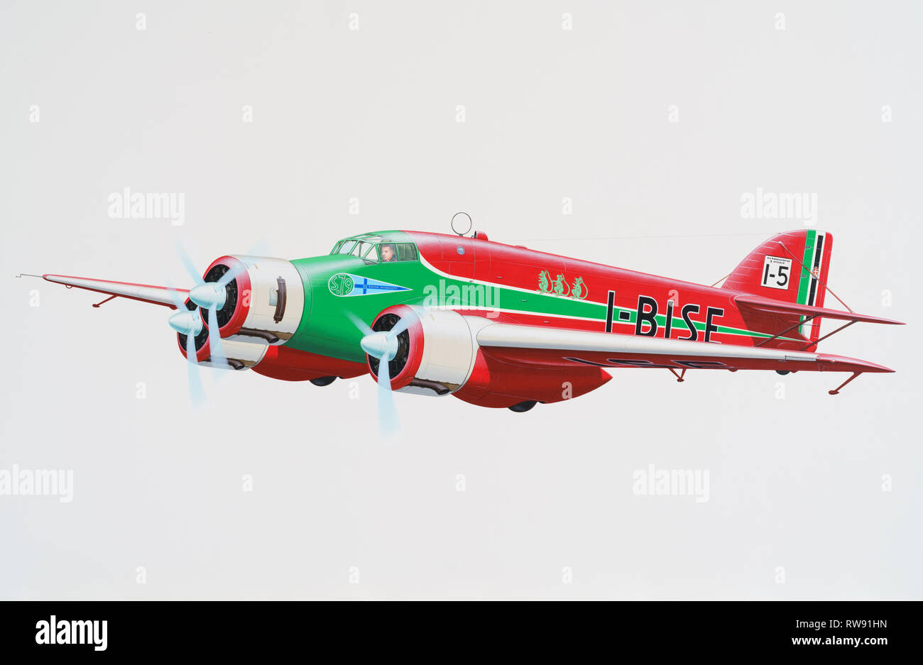 Illustrazione di aeroplano Foto Stock