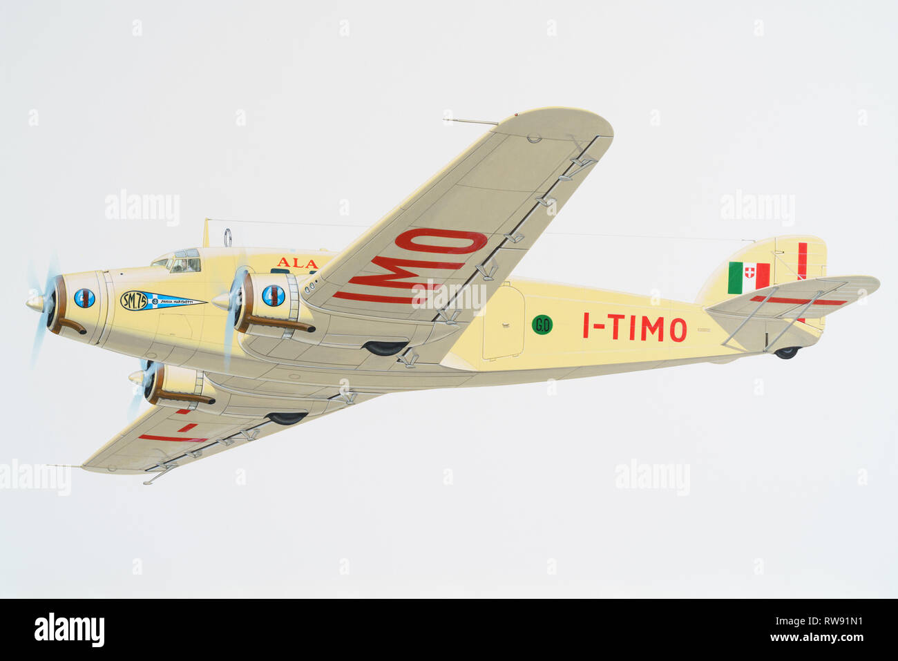 Illustrazione di aeroplano Foto Stock