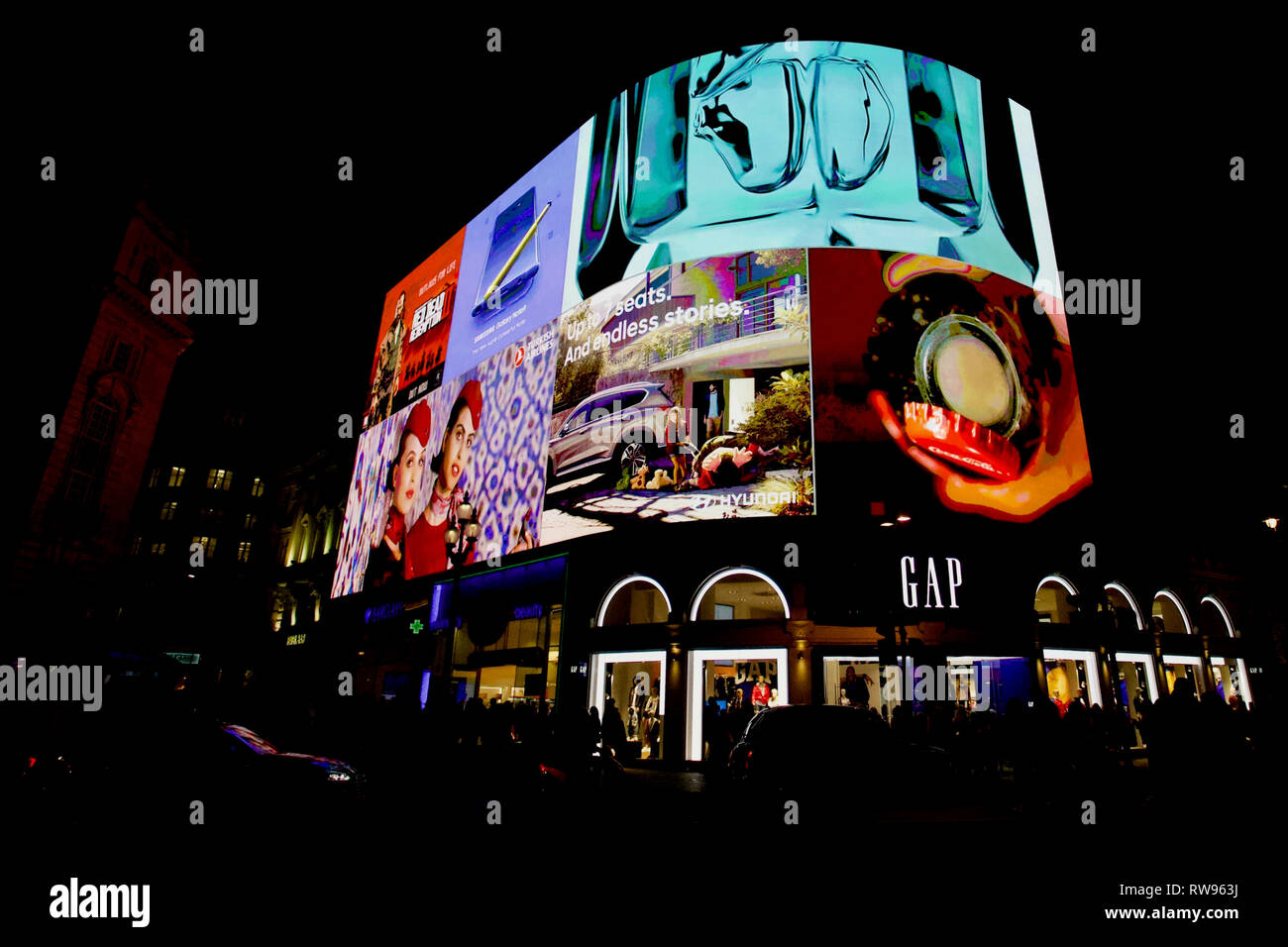 Piccadilly Circus a Londra, Inghilterra Foto Stock