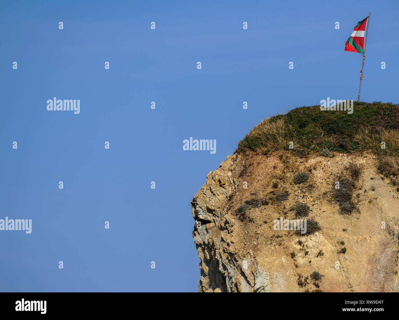 Un Lion forma alla luce del sole in Paese Basco Foto Stock