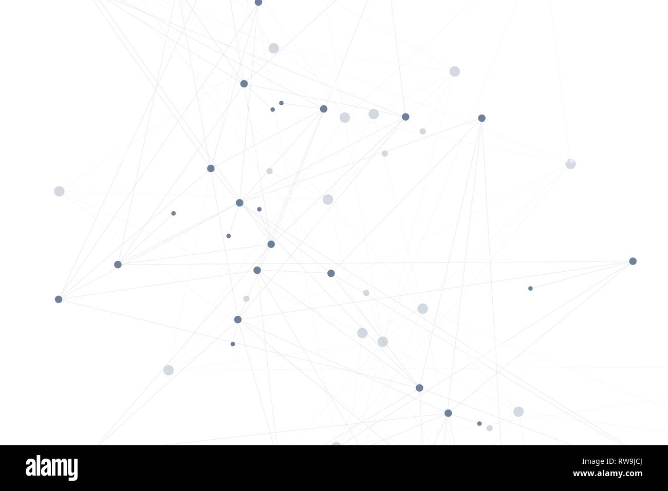 Abstract sfondo poligonale con linee collegate e punti. In stile minimalista disegno geometrico. Struttura di molecola e di comunicazione. Plesso grafico Illustrazione Vettoriale