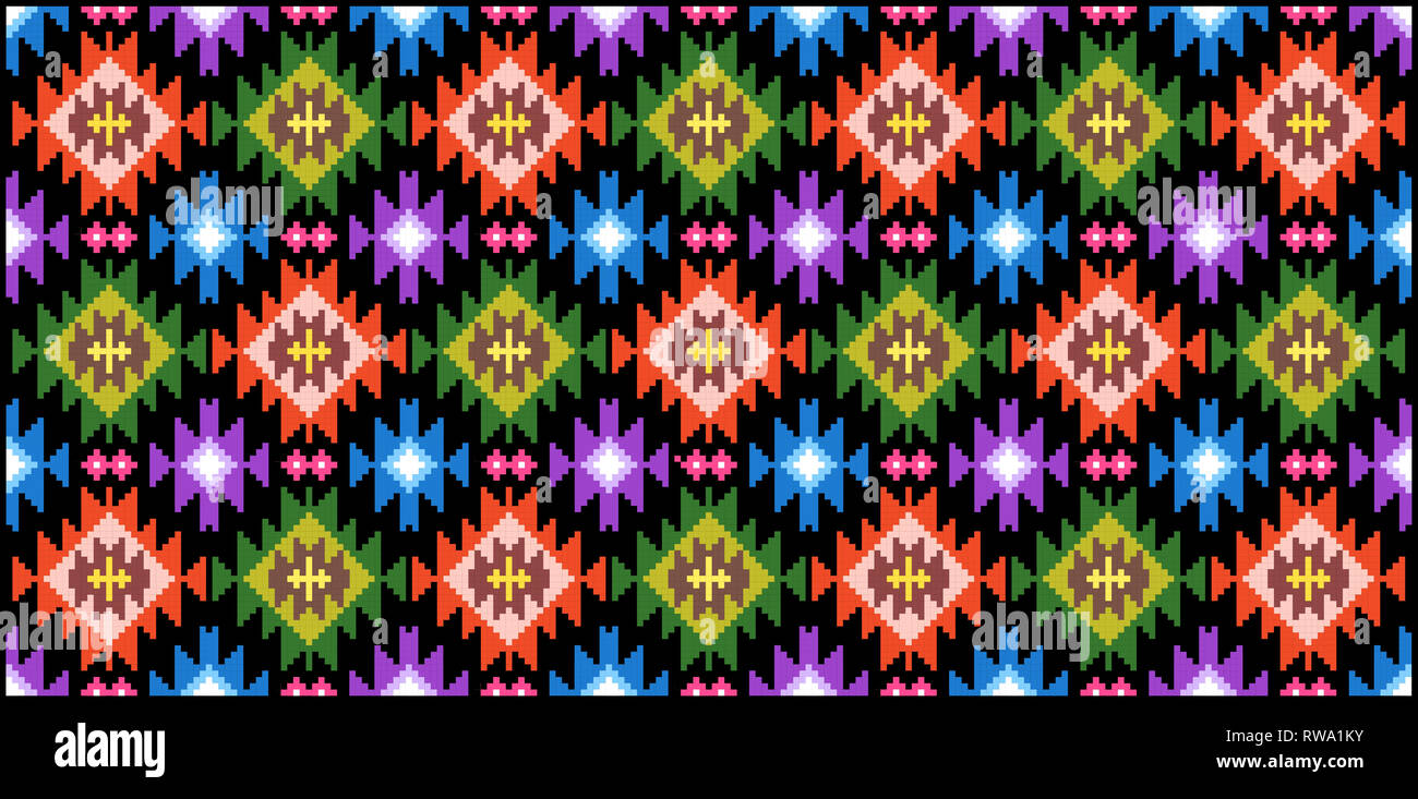 La Romania folk tradizionale motivi etnici rug design Foto stock - Alamy