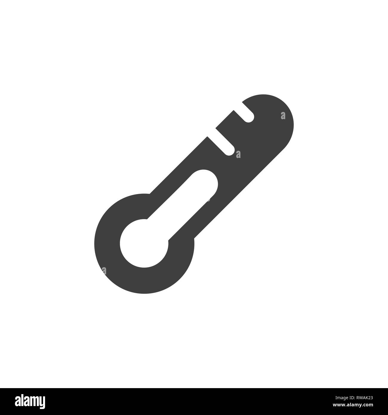 Termometro medico segno icona semplice piatto illustrazione. Illustrazione Vettoriale