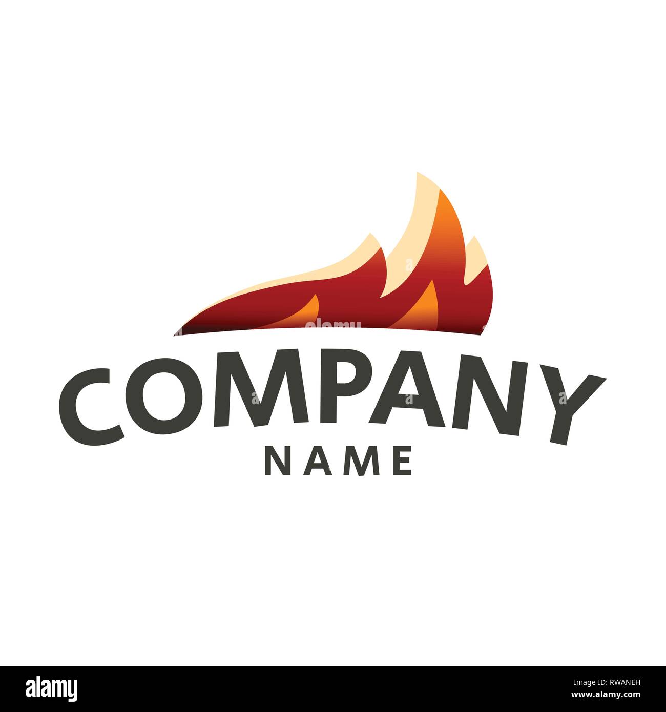 Vigili del fuoco di fiamma Logo design template vettoriale goccia silhouette Illustrazione Vettoriale