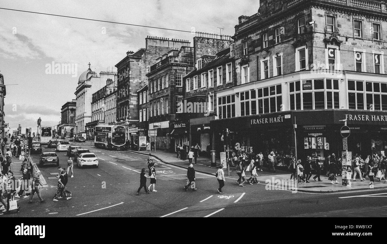 Street phography in Edinburgh Foto Stock